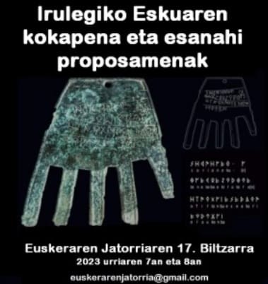 Euskeraren Jatorriaren biltzarra, Irulegiko Eskuaz.-