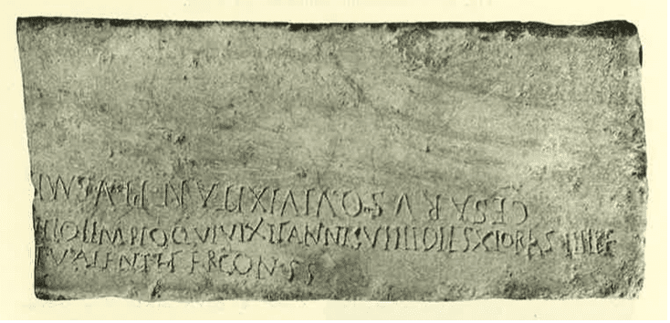 Inscripción funeraria romana con el nombre de Lucianus y referencias familiares, procedente de la base de datos Epigraphik-Datenbank Clauss / Slaby (EDCS).